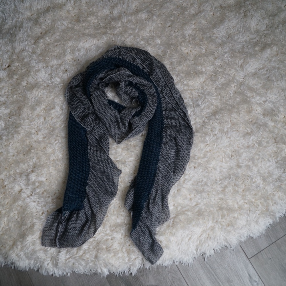 Blue and Gray Unisex Scarf